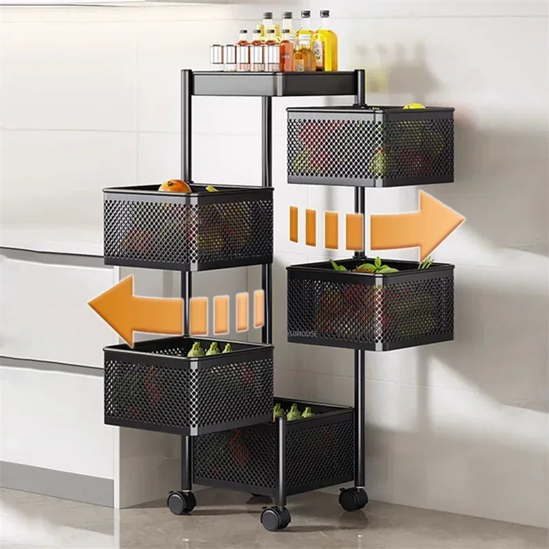 Chariot de Rangement en Métal – 5 Niveaux