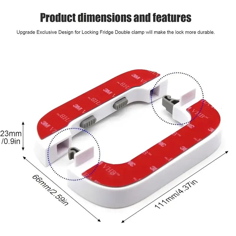Serrures de réfrigérateur robustes avec loquet de sécurité Anti-pincement,