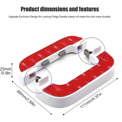 Serrures de réfrigérateur robustes avec loquet de sécurité Anti-pincement,