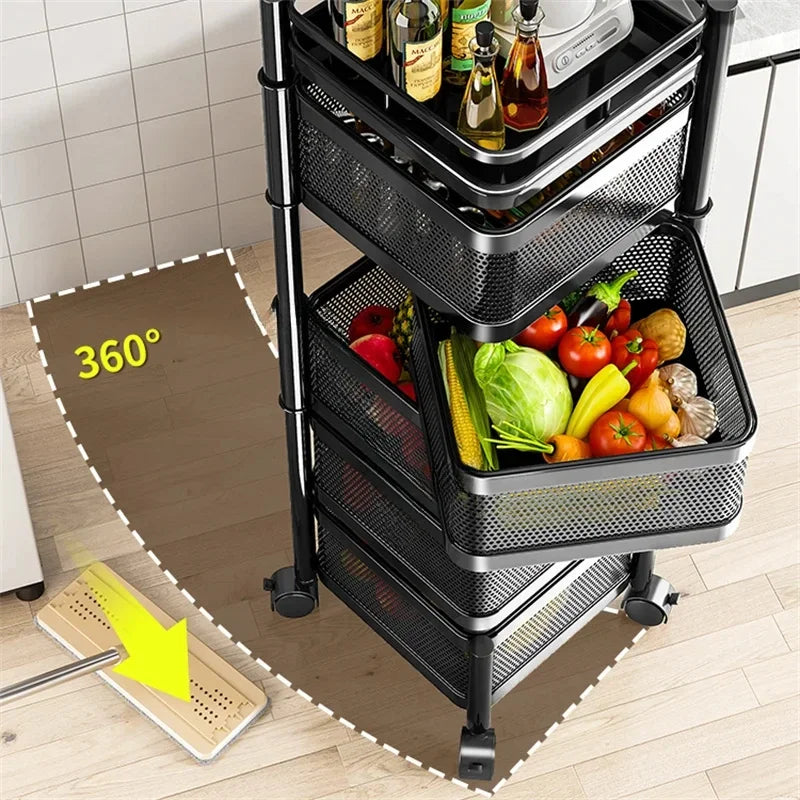 Chariot de Rangement en Métal – 5 Niveaux