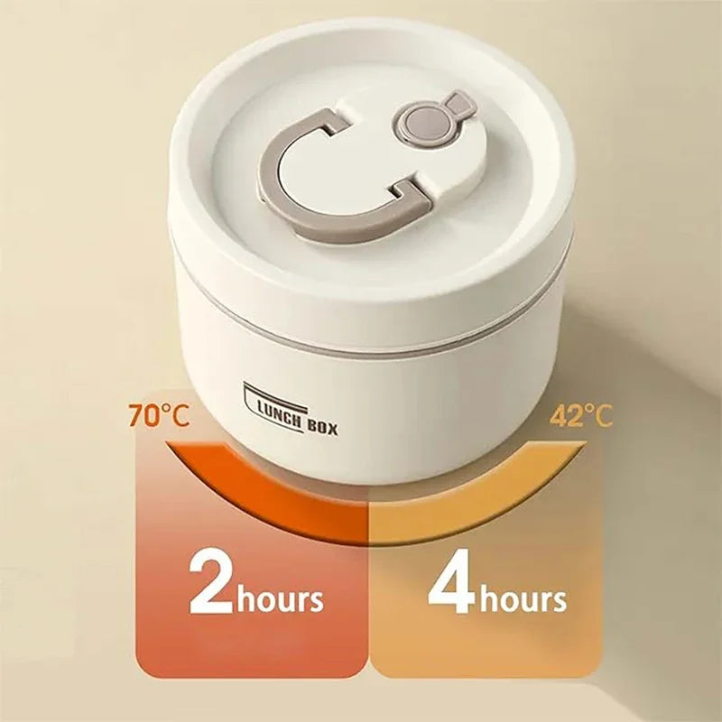 4 Boîtes à Lunch Isotherme en Acier Inoxydable – Ensemble Empilable avec Sac