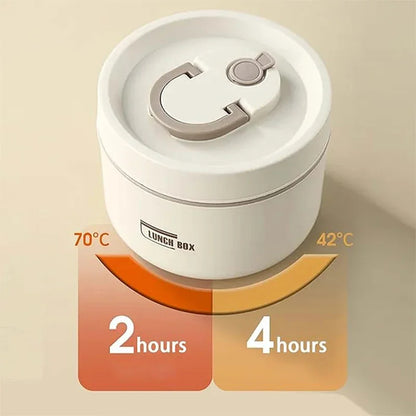 4 Boîtes à Lunch Isotherme en Acier Inoxydable – Ensemble Empilable avec Sac