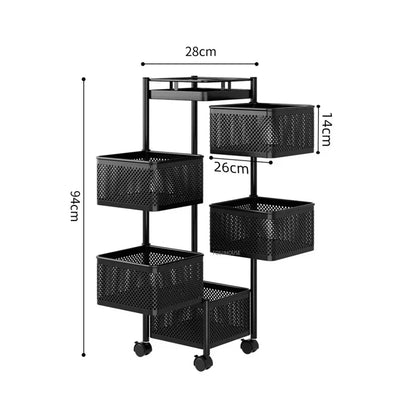 Chariot de Rangement en Métal – 5 Niveaux