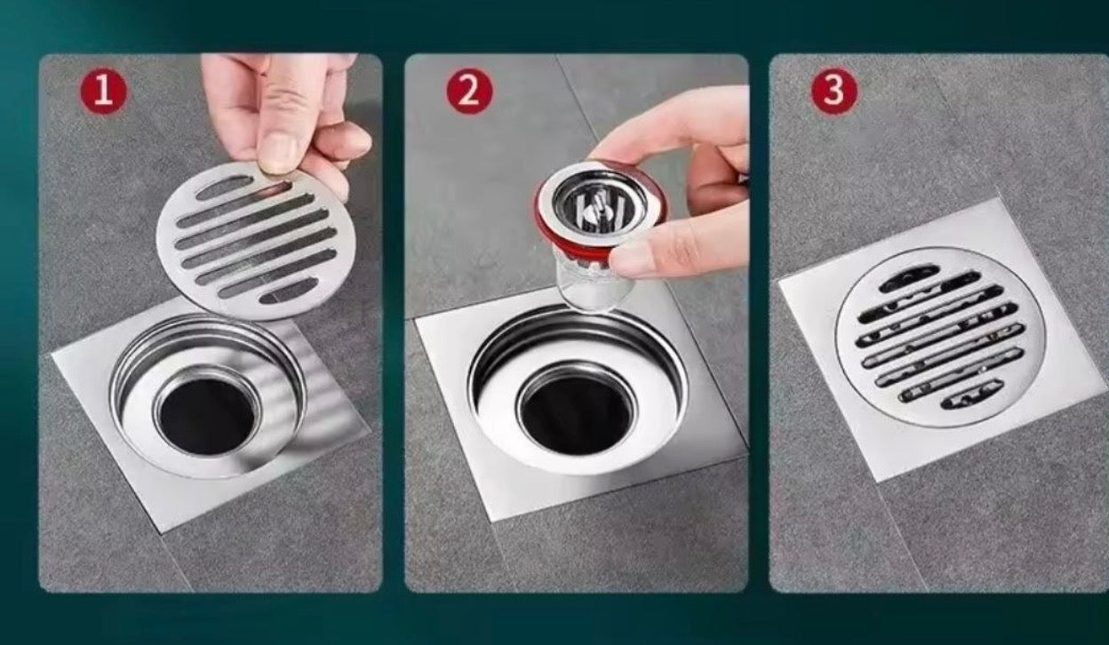 Couvercles anti-odeurs pour siphon de sol x 3