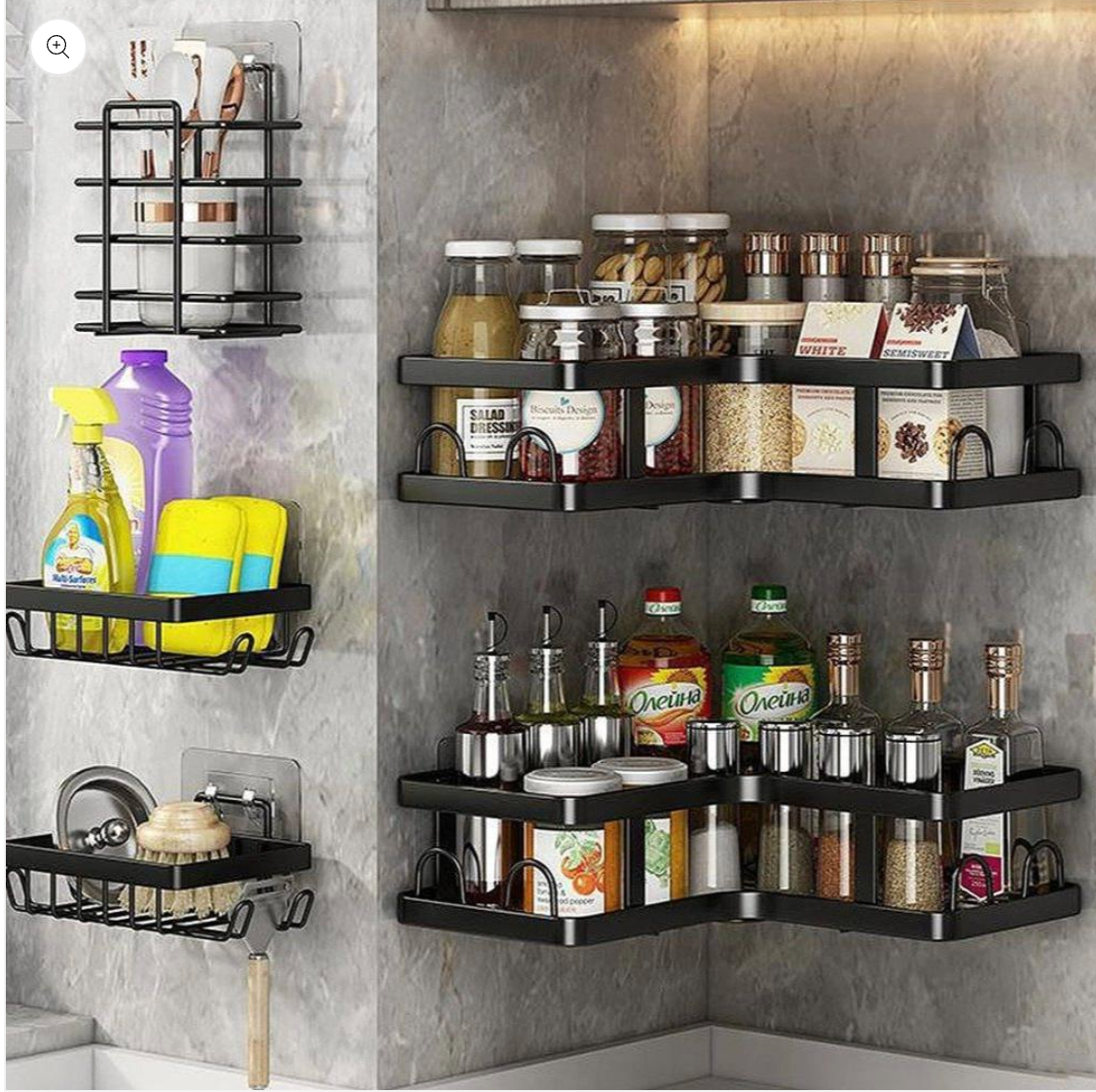 Étagère Murale Inox Multi-Usage (Cuisine & Salle de Bain)