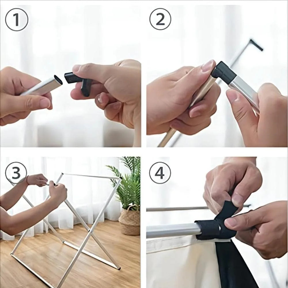 Panier à Linge 3 Compartiments – Pliable et Résistant